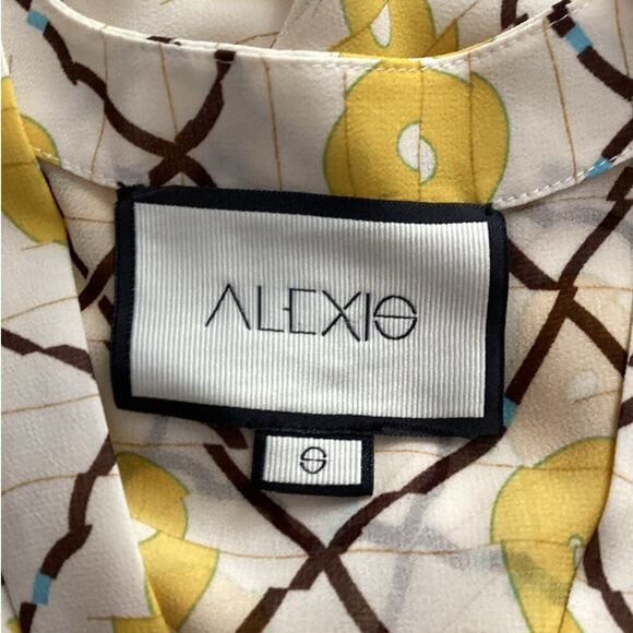 Alexis Sania Handkerchief Dress In Yellow And White Flowy Size Small - Picture 12 of 13